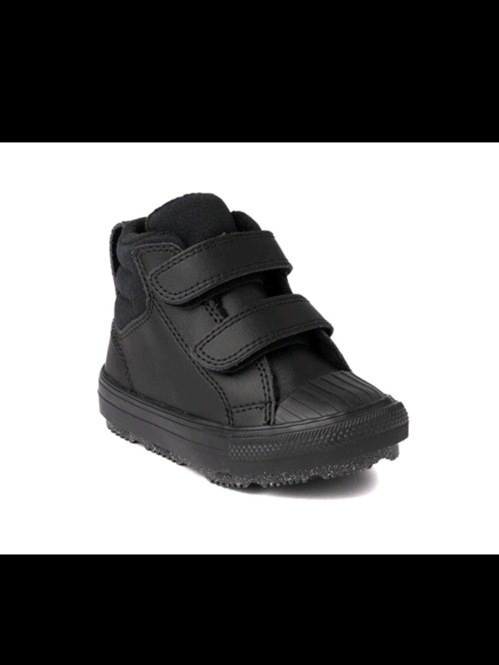 Converse Kids Black High-Top Hook-and-Loop Boots
